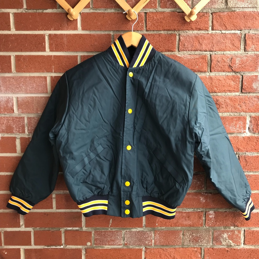 Vintage Youth or Small Men's Varsity Baseball Bomber Jacket